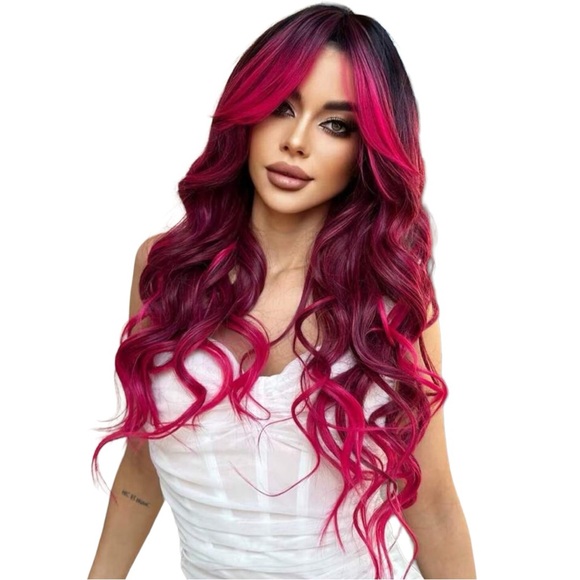 Other - 28 Inches Multicolor Synthetic Natural Wave Wig